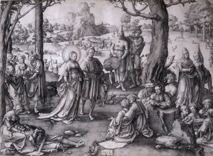 De dans van de heilige Maria Magdalena door Lucas van Leyden