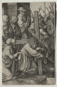 De Passie: Christus draagt het kruis, 1521 door Lucas van Leyden