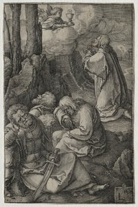 De Passie: De Agonie in de Tuin, 1521 door Lucas van Leyden