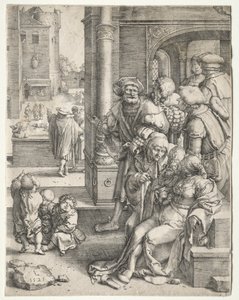 De Dichter Vergilius Opgehangen in een Mand