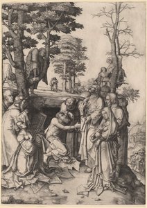 De opwekking van Lazarus door Lucas van Leyden