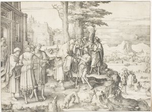 De terugkeer van de verloren zoon door Lucas van Leyden