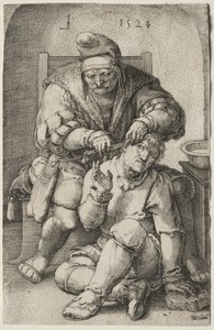 De Chirurg, 1524 door Lucas van Leyden