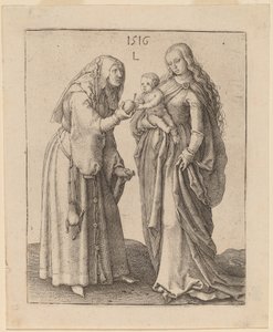 De Maagd en Sint Anna door Lucas van Leyden