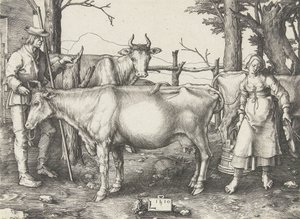 Het Melkmeisje door Lucas van Leyden