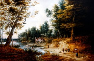 Een Bebost Landschap door Lucas van Uden