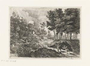 Landschap met twee putti (Vijf landschappen)