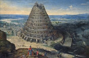 Frans:  La Tour de Babel De toren van Babel door Lucas van Valckenborch