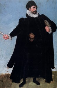 Studie van een Kostuum door Lucas van Valckenborch