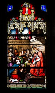 Saint-Pol de Léon (Finistère), kathedraal Saint-Paul-Aurélien / roosvenster zuidelijke dwarsschip (foto) door Lucien-Leopold Lobin