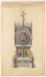 Ontwerp voor geëmailleerde klok, ca. 1882