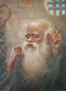 Socrates (469-399 v.Chr.) in de gevangenis door Lucien Levy Dhurmer