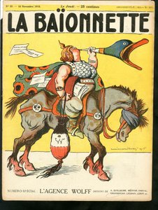 Omslag van "La Baionnette", Satirisch in kleuren door Lucien Metivet