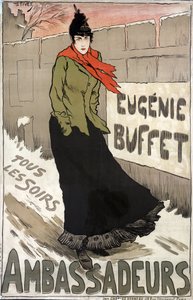 Eugenie Buffet (1866-1934), Franse populaire zangeres elke avond bij de Ambassadeur