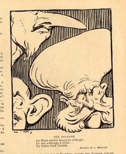 Le Rire rouge, Satirisch in Zwart-Wit door Lucien Metivet
