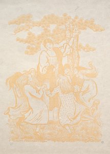 Illustratie 25: La Ronde, 1893 door Lucien Pissarro