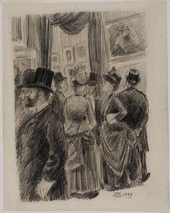 In de Galerij door Lucien Pissarro