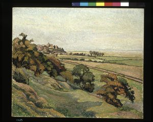 Rye vanuit Cadborough, zonsondergang