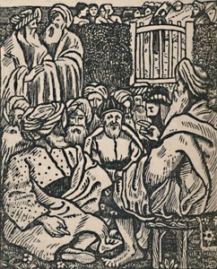 De ontmoeting van de ouderlingen, 1919 door Lucien Pissarro
