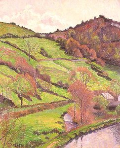 Het Zwembad, Blackpool, Devon door Lucien Pissarro