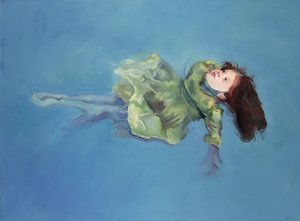 Drijvend meisje, 2004 (olieverf op doek)
