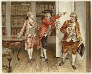 Illustratie voor The School for Scandal door Lucius Rossi
