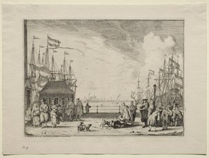 Haven van Amsterdam, 1701 door Ludolf Backhuysen