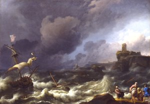 De storm door Ludolf Backhuysen I