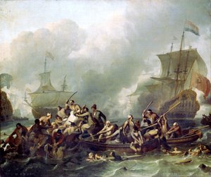 De slag bij Texel door Ludolf Bakhuizen