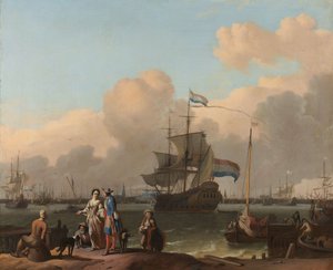 Het IJ bij Amsterdam, met het Fregat 