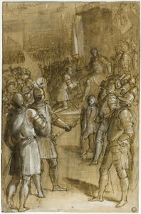 Studie voor Cosimo I Reorganisatie van de Toscaanse troepen door Ludovico Buti