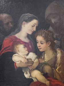 De Heilige Familie met de heiligen Franciscus en Catharina van Alexandrië, ca. 1589-92