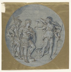 Diana spreekt tot Aeneas en Achates door Ludovico Gimignani