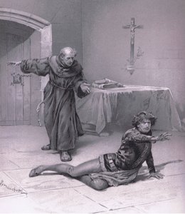 Leef hier in de hemel, en mag naar haar kijken, illustratie uit Romeo en Julia door Ludovico Marchetti
