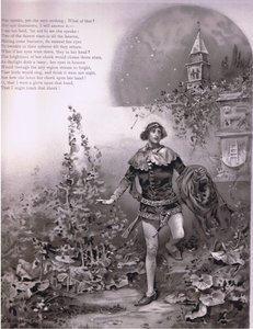 Zij spreekt - maar zij zegt niets, illustratie uit Romeo en Julia