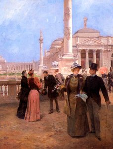 De Grote Plaza, Wereldtentoonstelling van Chicago, c.1893