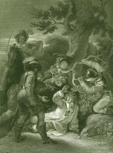 Hertog van Monmouth gevangen na de slag bij Sedgemoor door Ludwig Deutsch