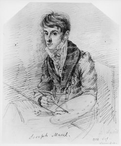 Portret van de schilder Josef Muxel door Ludwig Emil Grimm