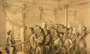 Kassel Deputatie naar Keurvorst Willem II door Ludwig Emil Grimm
