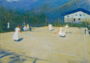 Tennisbaan in Gossensass