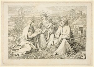 De Heilige Familie door Ludwig Ferdinand Schnorr von Carolsfeld