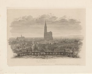 Gezicht op de kathedraal van Straatsburg