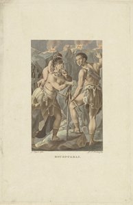 Bewoners van Zuid-Afrika (Houzouana) door Ludwig Gottlieb Portman
