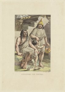 Bewoners van het eiland Nootka door Ludwig Gottlieb Portman