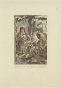 Gezin in hun hut door Ludwig Gottlieb Portman
