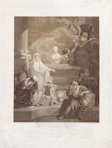 Memorieprent voor paus Pius VI door Ludwig Gottlieb Portman