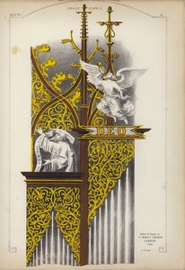Detail van het orgel in de kerk van St. Mary, Lübeck, Duitsland door Ludwig Gruner