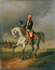 Keizer Jozef II te paard door Ludwig Johann Passini