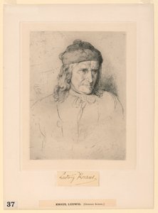 Man met bontmuts door Ludwig Knaus