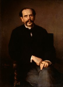 Portret van een man door Ludwig Knaus